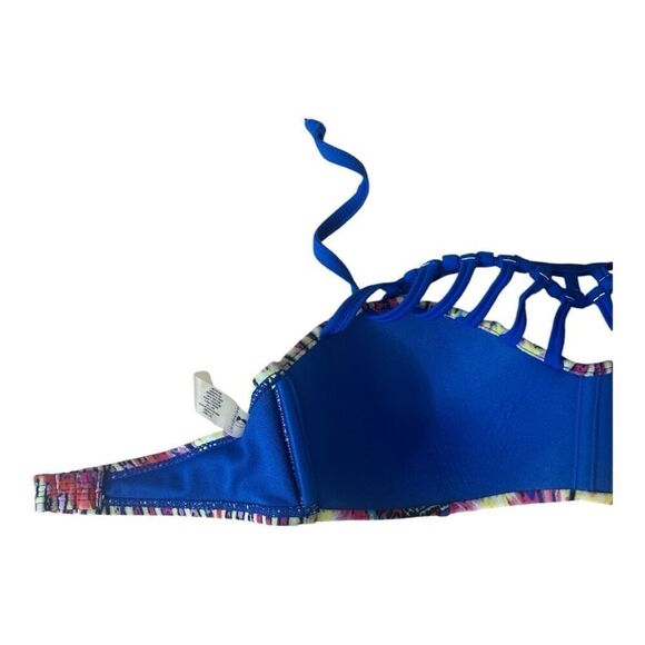 TiNiBiKiNi Swimwear Bikini Top Women Size S Blue Multicolor Tie-Dye Pool Beach - Picture 4 of 10